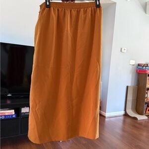 Orange Midi Skirt